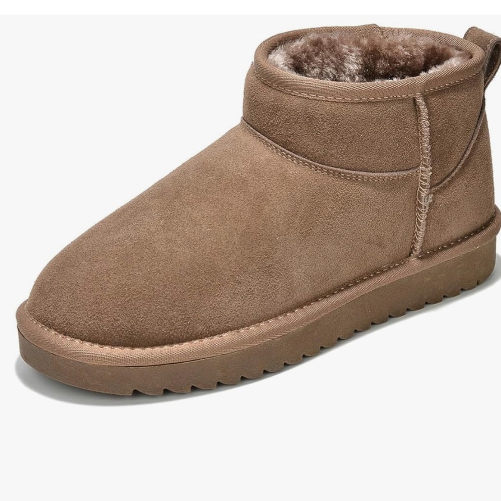 Cozy Tan Suede Ankle Boots